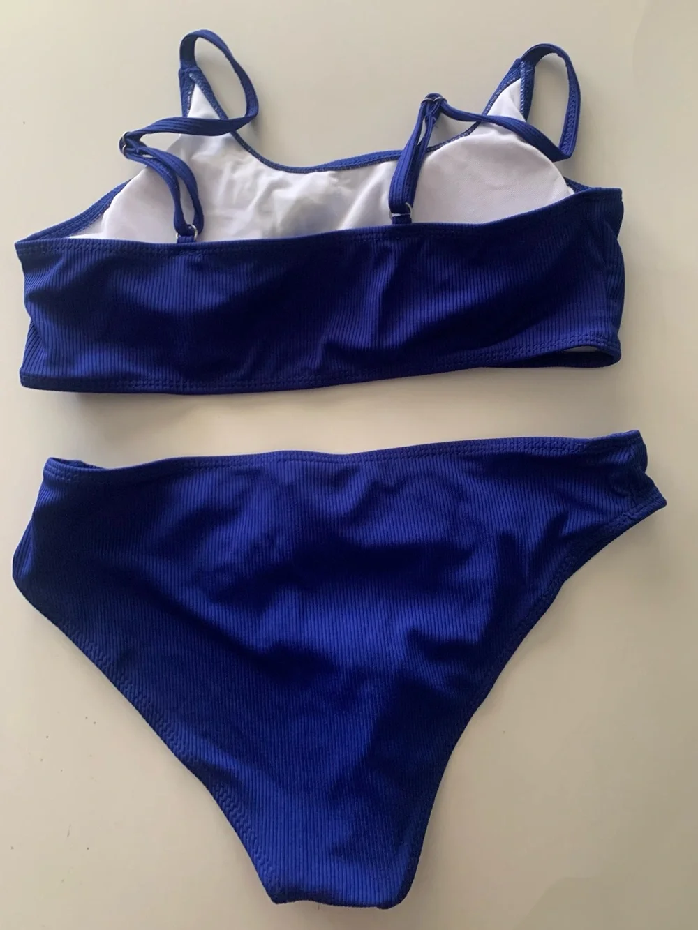 NEW SHEIN Teen Girls Blue Textured Bikini Size 160 (13-14 yrs)